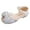 White, variant on Otqutp Fashion Flower Girls Dance Shoes Summer Children Shoes Girls Sandals Rhinestone Sequins Bow Pearl Hook Loop Dress Dance Shoes 3-11 Years