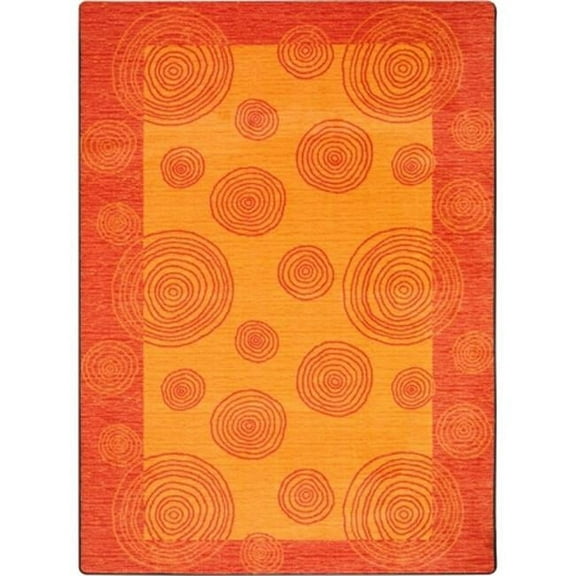 Joy Carpets  Kid Essentials Whimzi Rectangle Teen Area Rugs 03 Orange - 3 ft. 10 in. x 5 ft. 4 in.