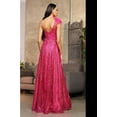 thumbnail image 6 of Women's May Queen MQ2024 Asymmetrical Embellished Gala Gown with Slit Fuchsia Pink 18, 6 of 9