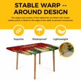 thumbnail image 4 of Red Christmas Table Cloths for 5 Foot Rectangle Tables, Xmas Tree Snowflake Winter Farmhouse Patio Waterproof Elastic Fitted Tablecloths, Washable Rectangular Table Cover for Camping, 4 of 8