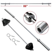 Renwick 7ft Chrome Olympic Barbell Bar, Silver