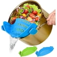 thumbnail image 1 of Coladores de malla para alimentos, colador fino, paquete de 2, colador con clip, tamiz de colador de arroz, filtro de drenaje de silicona vegetal, manos libres WD.WDQZL Hogar, 1 of 7