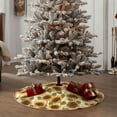 thumbnail image 4 of Sikiie Autumn Sunflowers Nativity Christmas Tree Skirt, Jesus Christian Winter Holiday Tree Mat Decoration(30-48IN)36", 4 of 6