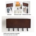 thumbnail image 3 of Wosthever Soporte de estante para llaves de pared para doméstico, bolsa decorativa para interiores, colgador de almacenamiento para abrigos y Decoración del hogar Blanco Wosthever HA067198-01, 3 of 6