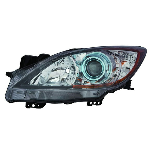 KAI New CAPA Certified Standard Replacement Driver Side Headlight Lens And Housing, Fits 2012-2013 Mazda 3