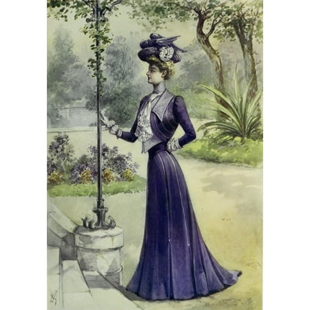 Latest Paris Fashions 1877 Costume Demi-Deuil Canvas Art - Unknown (18 x 24)