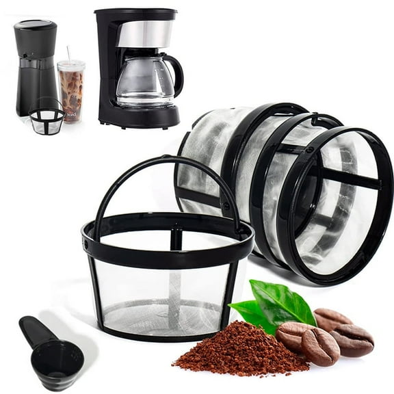 Reusable Coffee Filters 4 Packs - Coffee Filters 8 12 Cup Coffee Filter Reusable Coffee Filter Nylon Material BPA Free Dishwasher Safe Coffee Basket