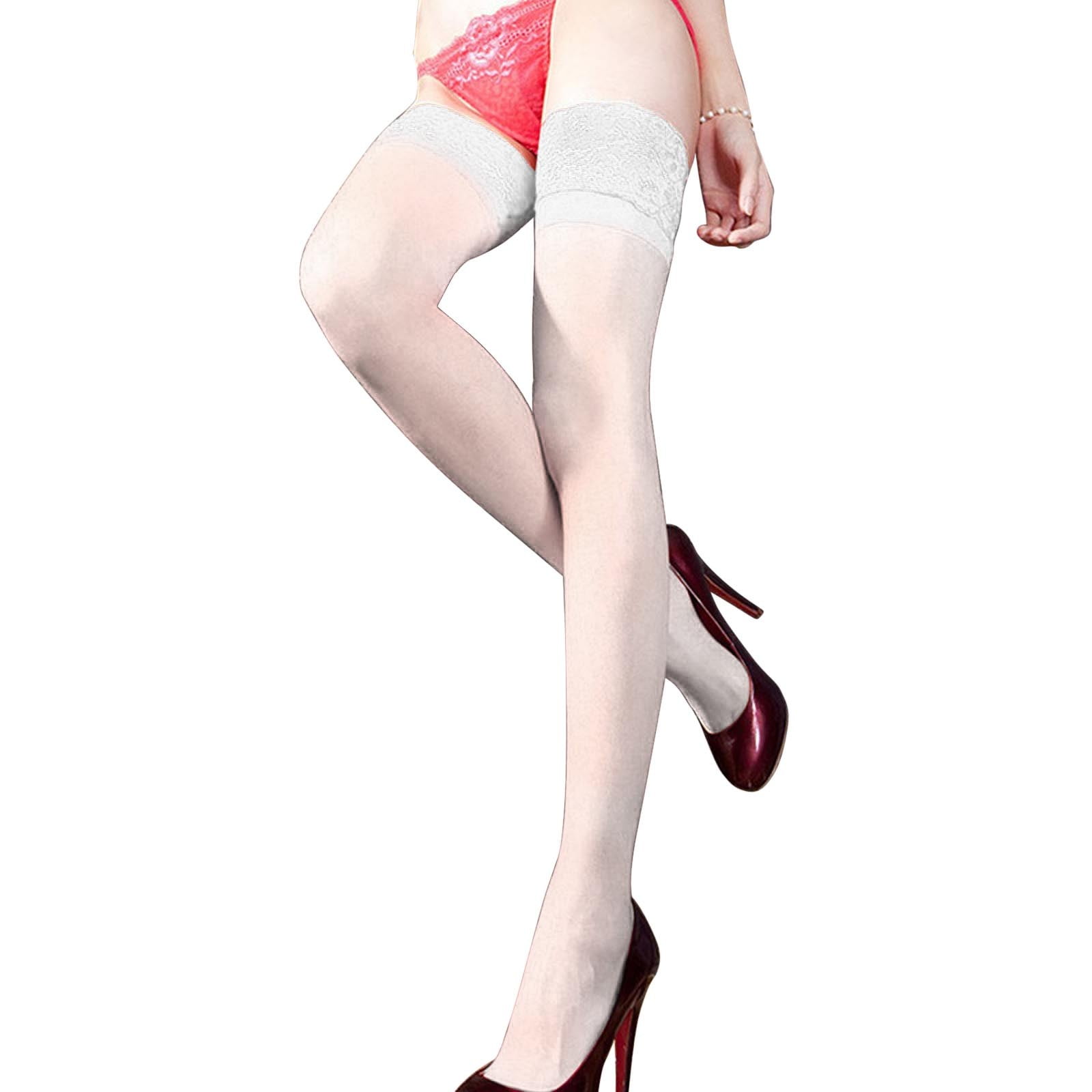 Wozhidaoke Socks For Women Cheap Women Sheer Lace Top Thigh High Lingerie  Stockings Tights For Women 
