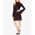 thumbnail image 4 of Vince Camuto Robe Évasée Botanique à Col Rabattu pour Femmes, Noir Riche, Taille Unique 14, 4 of 5