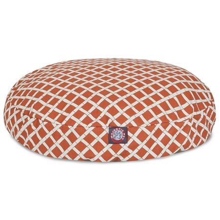 UPC: 0788995506010 | Majestic Pet | Bamboo Round Pet Bed For Dogs  Removable Cover  Burnt Orange  Small