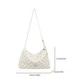thumbnail image 2 of HUISZJ Polka Dot Underarm Bag, Large Capacity Shoulder Bag with Zipper, Portable Crossbody Bag for Travel Shopping Work, Beige, 2 of 10
