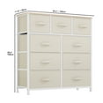 thumbnail image 2 of Uforic 9-Drawer Storage Dresser with Metal Frame & Wooden Top for Bedroom and Living Room for Adults, White, 2 of 8