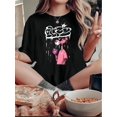 thumbnail image 1 of Camiseta Para Mujer De Verano Para Uso Diario, Viajes, Desplazamientos1pc Women'S Casual Crew Neck T-Shirt with Pink Leopard Print, Fashion Streetwear Short Sleeve Top, Comfortable Knit Polyester Fa, 1 of 6