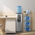 thumbnail image 2 of Water Bottle Storage Holder 5 Gallon Drink Dispenser Stand with Table 3-Tier Heavy Duty Water Cooler Jug Rack Water Bottle Organizer for Kitchen, Office, Living Room, Rustic Grey, 2 of 14