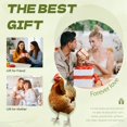 thumbnail image 3 of ICERUN 2Pcs Garden Statues,Acrylic Hen Sculpture Yard Decor,Imitation Effect Poultry Garden Statues for Outside,Style2, 3 of 7