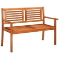 thumbnail image 3 of vidaXL Eucalyptus Wood Bench with Cushion Garden Multi Colors 47.2"/59.1", 3 of 4