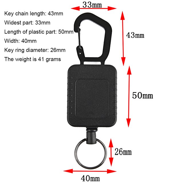 Llavero Accesorios para llavero con hebilla fácil de jalar para exteriores (rectángulo) Hugtrwg Para Estrenar