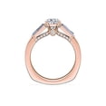 thumbnail image 2 of 0.90 Ct Brilliant Oval Cut Natural Diamond Elegant Three Stone Wedding Ring for her Solid 14K Rose Gold Size 6, 2 of 8