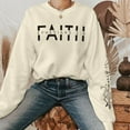 thumbnail image 5 of KimSoong Women Christian Sweatshirt Faith Shirts Jesus Sweatshirt Christian Religious Crew Neck Long Sleeve Pullover Tops, 5 of 9