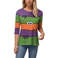 thumbnail image 6 of Godom Womens 3/4 Sleeve Shirts 2025 Fall Tunic Tops Crewneck Blouses Halloween Print, 6 of 6