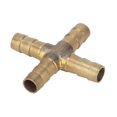 thumbnail image 4 of 5 piezas de empalme de manguera de latón de 8 mm de grosor, conector de tubería, adaptador de acoplamiento (4 vías), 4 of 7