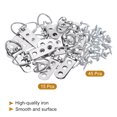 thumbnail image 3 of Uxcell 15Pcs D-Ring colgadores de imágenes con tornillos, hardware de colgado de imágenes de tres agujeros, ganchos para obras de arte plateados, 3 of 6