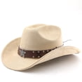 thumbnail image 1 of Western Cowboy Hat With Curved Brim For Outdoor Travel And Riding Adventures In Country Style, 1 of 3