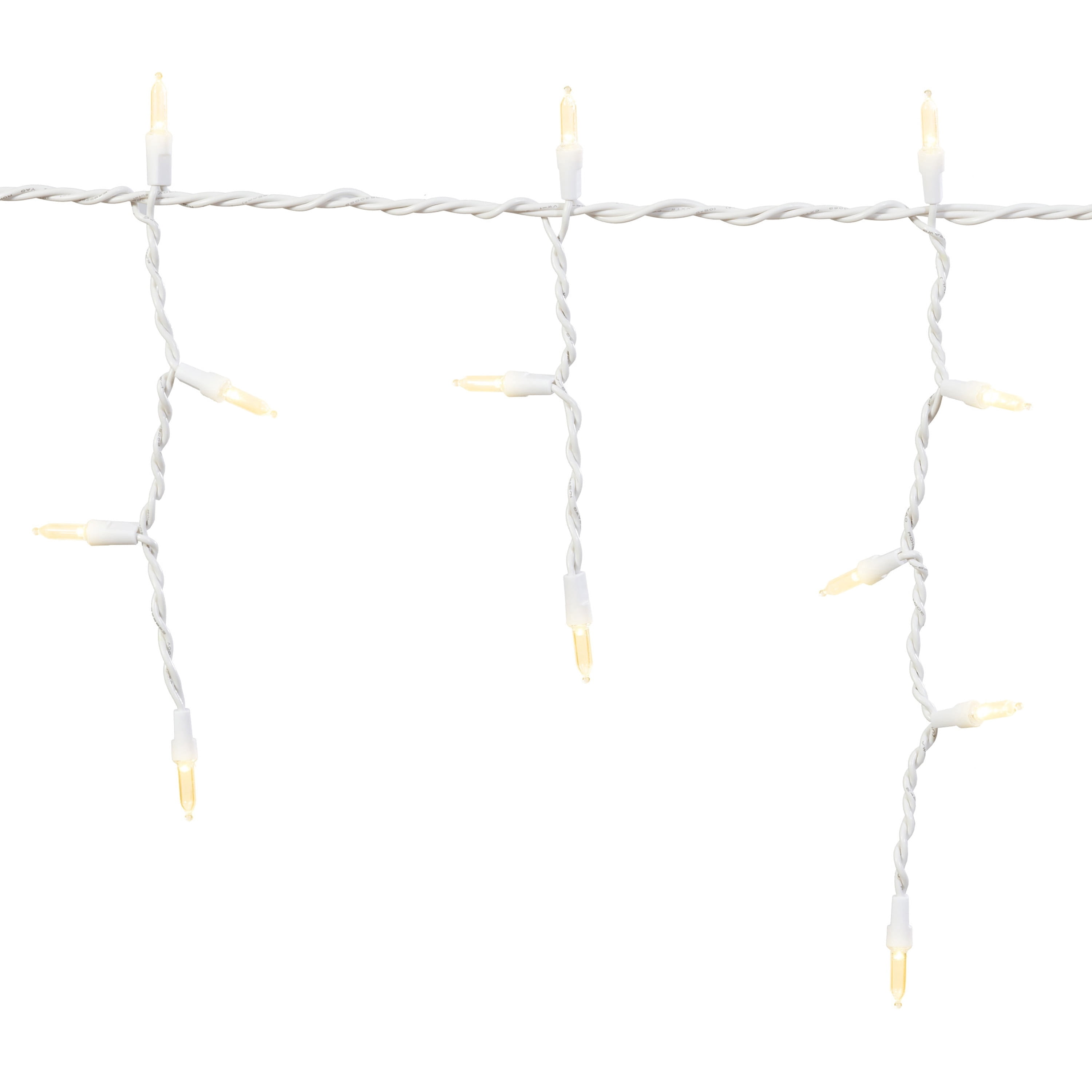 Indoor/Outdoor 500-Count LED Christmas Icicle Lights, Warm White, White Wire, 50', by Holiday Time