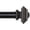 Black, variant on Gold Curtain Rods for Windows 72 to 144 Inches(6-12ft), 1 Inch Long Curtain Rod 32 to 144 Inches, Heavy Duty Decorative Single Drapery Rods, Square End