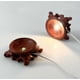 thumbnail image 1 of 2pcs Led Light Base: Round Wooden Led Base For Crystal Ball - Wood Display Stand With Glowing Warm Light For Bedroom Living Room Or Office, 1 of 3