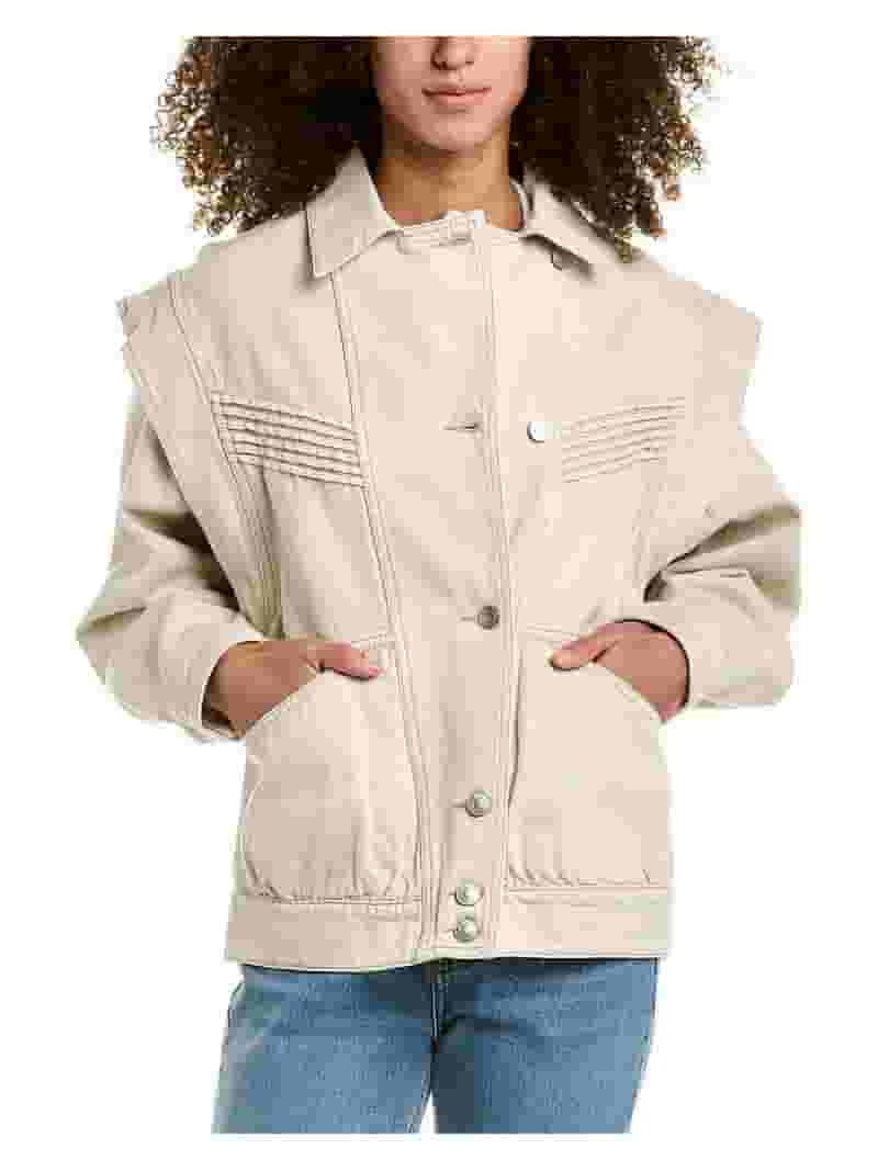 ジャケット ISABEL MARANT ETOILE Woman Jacket Beige MA0421FAC1C05E 23EC Isabel Marant womens Étoile Harmon Jacket, 40, White