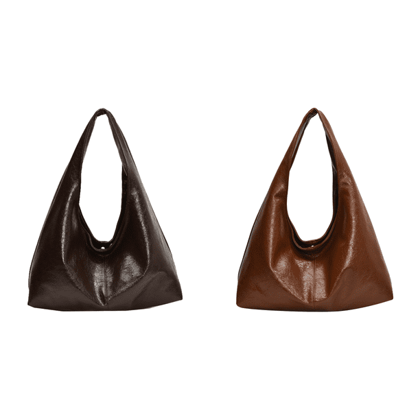 Bolso Hombro PU para Mujer Mano Vintage Axila (café)