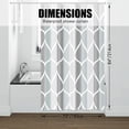 thumbnail image 4 of Grey Fabric Bath Shower Curtain,Waterproof Design and Polyester,Quick-Drying,Heavy Weight,Extra Long Cloth Shower Curtain Set for Bathroom W 72 x H 84,Machine Washable with 12 Hooks, 4 of 5