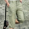 thumbnail image 5 of Summer Deals 2024 HOOMEUMY Men's Summer Cargo Shorts Multi-Pocket Capri Pants Loose Fit Cotton Short Trousers Green XXL, 5 of 5