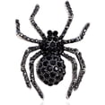 thumbnail image 1 of Lunfar Black Spider Crystal Rhinestone Gothic Brooch Pin, 1 of 4