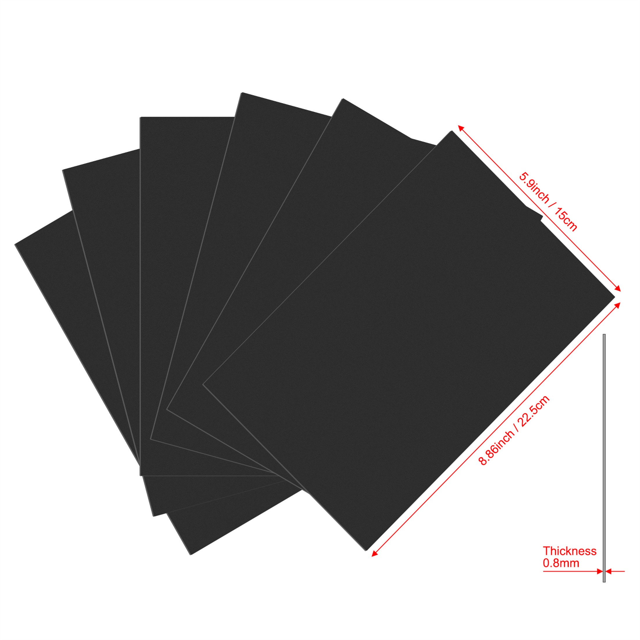 Briartw 6 Piece Double Sided Strong Sheets 8.86x5.9inch