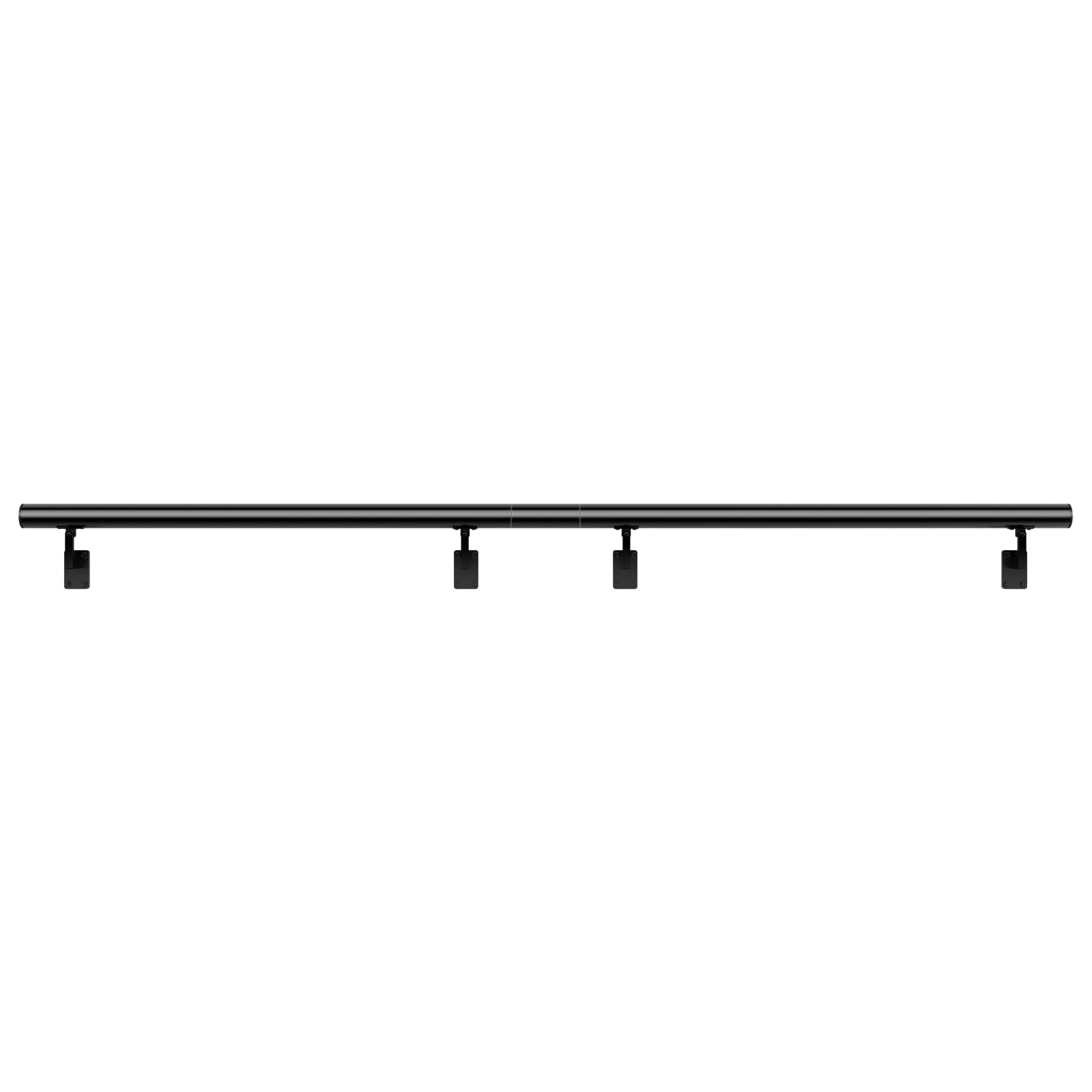 VEVOR 12 ft Wall-Mount Handrail Stair Railing Aluminum Alloy w/ Installation Kit