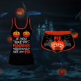 thumbnail image 2 of Women‘s Print Sleeveless Shirts Tops Set Halloween Drawstring Shorts Set EAN13, 2 of 5