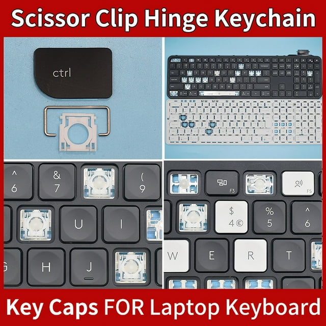 Capuchon de Touche de Remplacement pour Clavier Logitech Keycap MX YR0073 Graphite Gris Blanc Noir Keycap 3 Capuchon et Charnière