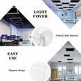 thumbnail image 5 of Black Geometric Fluorescent Light Covers, Country Farm Traditional Chinese Tile Magnetic Light Covers for Ceiling Lights, Fluorescent Ceiling Shade Filters for Classroom Bedroom Office 4x2Ft x 3PCS, 5 of 8