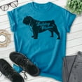 thumbnail image 2 of English Bullog Mama T-shirt, Unisex Women's Shirt, English Bulldog Owner, Cool Dog Mom Gift, Heather Blue, Large, 2 of 6