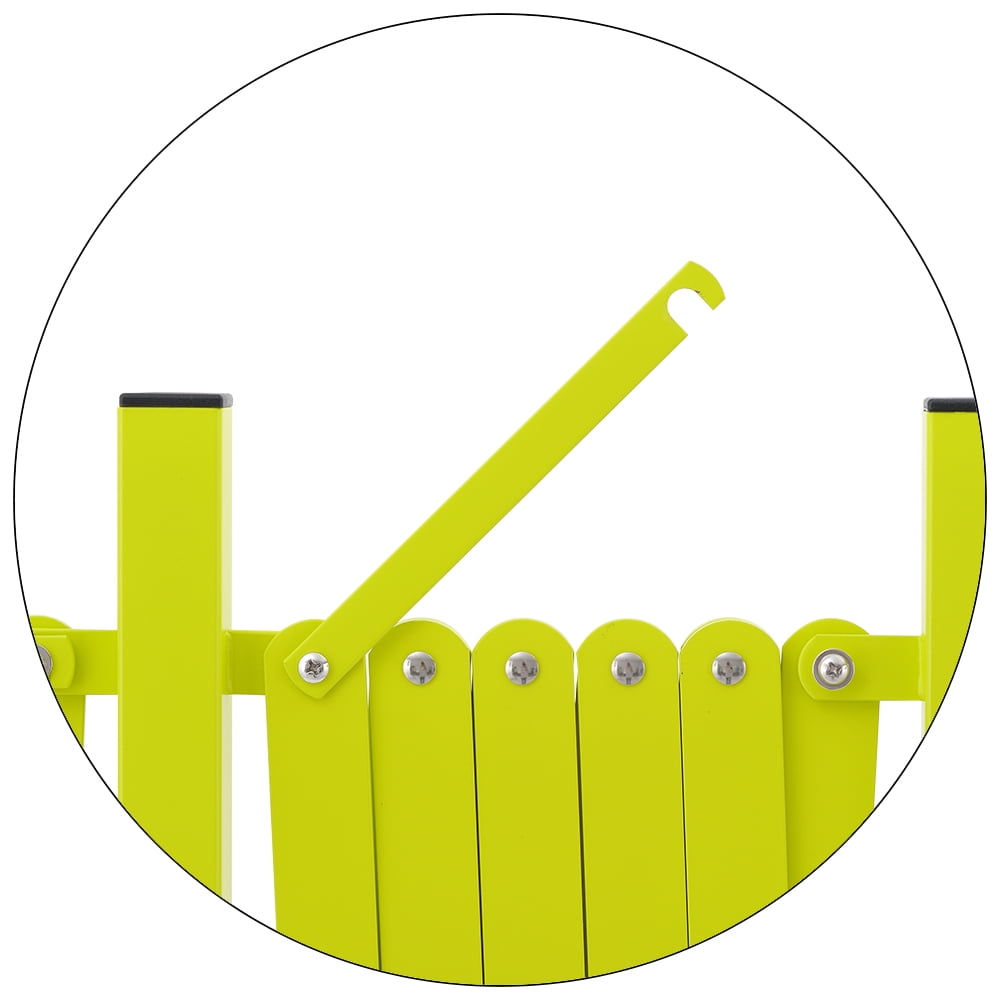 Easily Assembled Expandable Metal Barricade, 16 FT, Matte Yellow, Folding Security Gate Safety Barrier with Casters, Flexible Mobile Barrier Gate