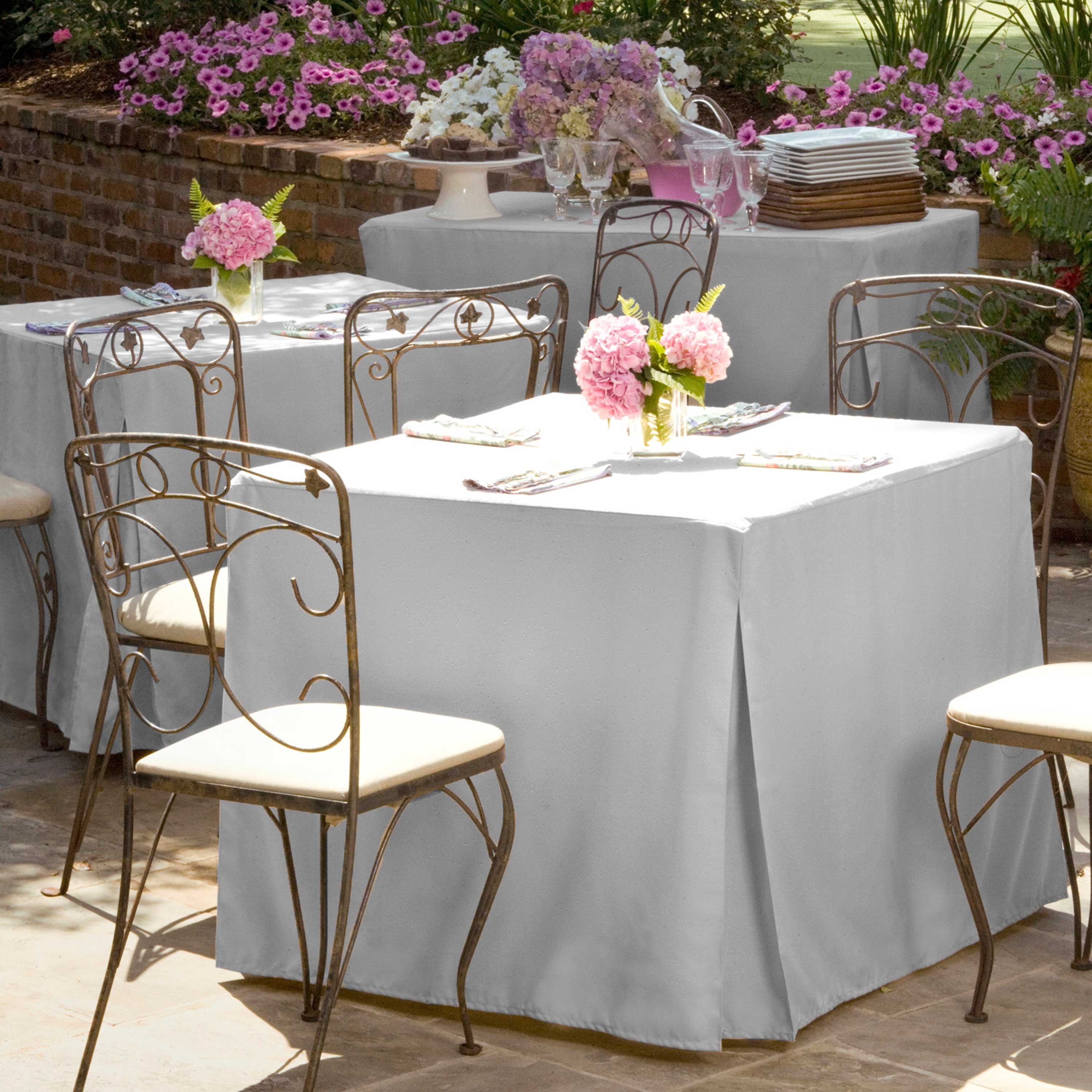 Tablevogue 34" x 34" Fitted Tablecoth Cover, Multiple Colors and Sizes Available