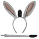 thumbnail image 1 of 1 juego de orejas y cola de burro de peluche, diademas para disfraz de burro, diadema de animal para cosplay., 1 of 7