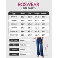 thumbnail image 3 of Jeans de pierna ancha roswear para mujer, casual, cintura alta, blancos, 3 of 7