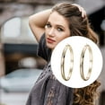 thumbnail image 3 of Women's Stainless Steel Big Circle Large Round Hoop Dangle Earrings Studs, 3 of 9