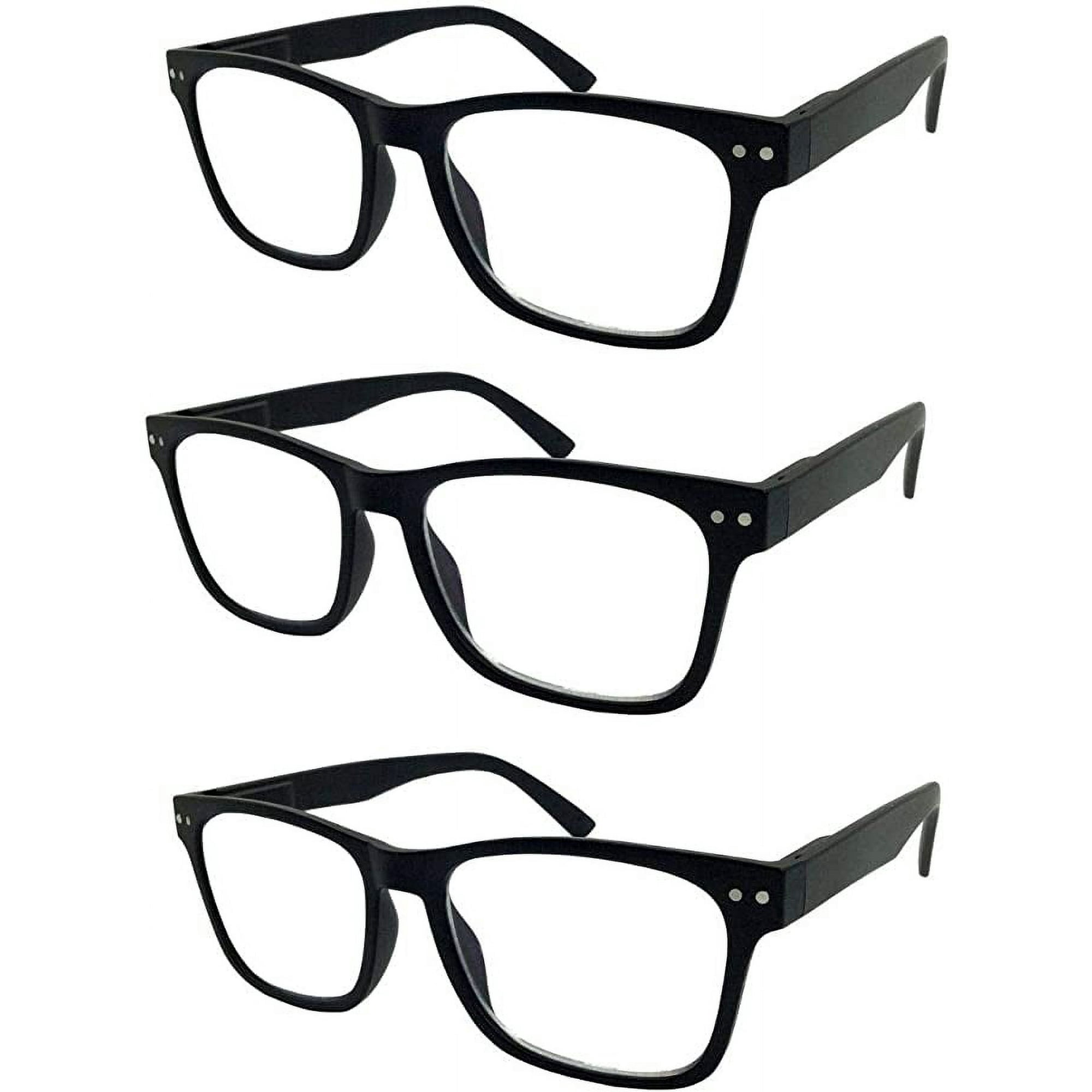 Grinderpunch Blue Light Blocking Reading Glasses for Men and Women, Retro Computer Readers, 2 Pack - Tortoise, 3.51