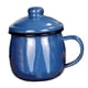 thumbnail image 5 of Taza de esmalte hecha a mano, para acampar, té, café, esmaltada para restaurante. Azul, 5 of 9