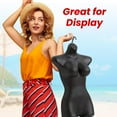thumbnail image 7 of Topmaster Female Bathing Suit Holder - Durable Female Mannequin Torso, Lightweight and Portable Half Body Shirt Holder with Hanging Hook, Female Mannequin for Shirt and Swimwear, Black, Pack of 5, 7 of 7