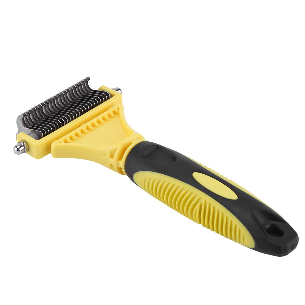 Pet Comb Works Great on Any Type of Pets with Long Hair Dog Comb for Removes Tangles and Knots Ergonomic Handle Design Double Sided Open Knot Comb 